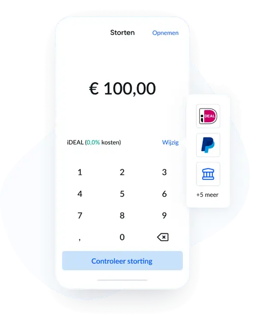 Bitvavo user interface voorbeeld