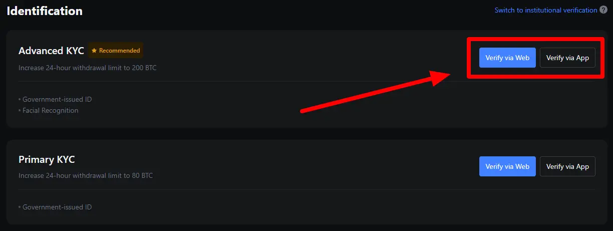 Start de verificatie van je identiteit